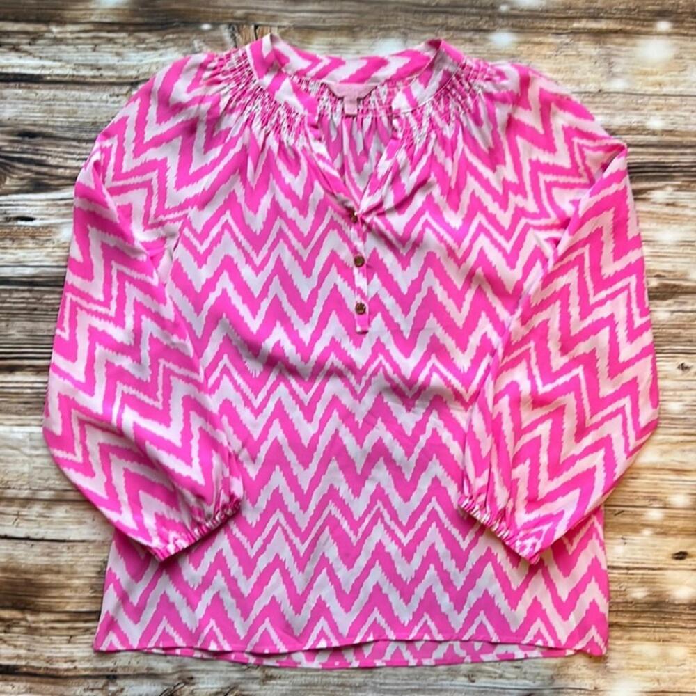 💚 Lilly Pulitzer Chevron Blouse
